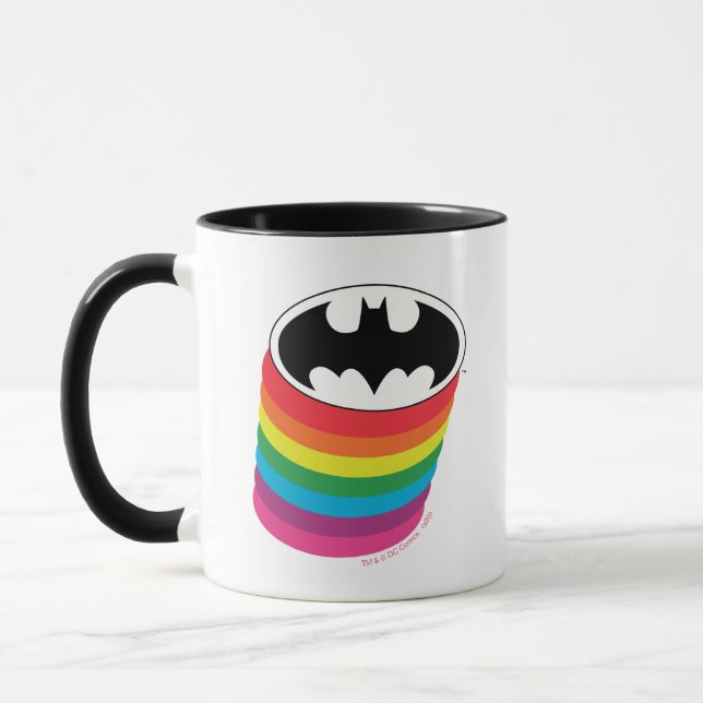Taza Logo de arco iris en capas de Batman (Izquierda)