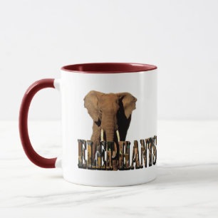 Taza Logo De Elefantes Hecho De Elefantes,