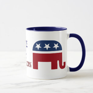 Taza Logo de elefantes republicanos