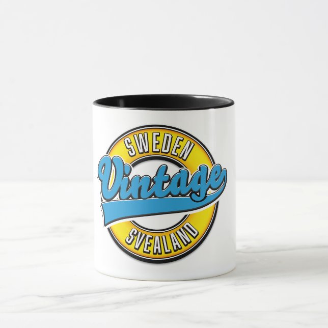 Taza Logo de estilo Vintage de Suecia (Centro)