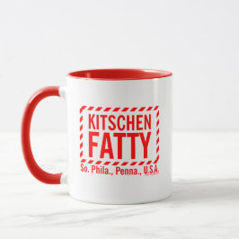 Taza Logo de Kitschen Fatty Mug Diner Red