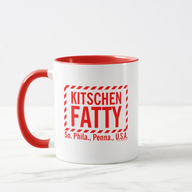 Taza Logo de Kitschen Fatty Mug Diner Red (Izquierda)