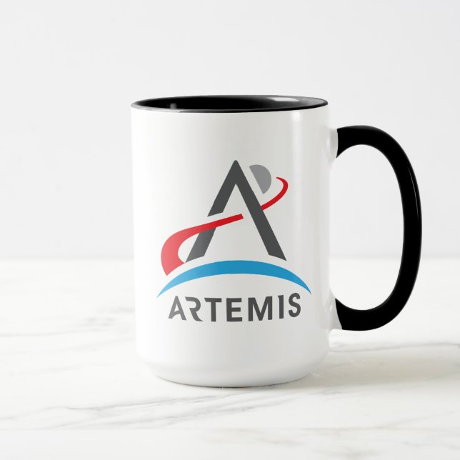 Taza Logo de la NASA Artemis Eclipse Black Trim (Derecha)
