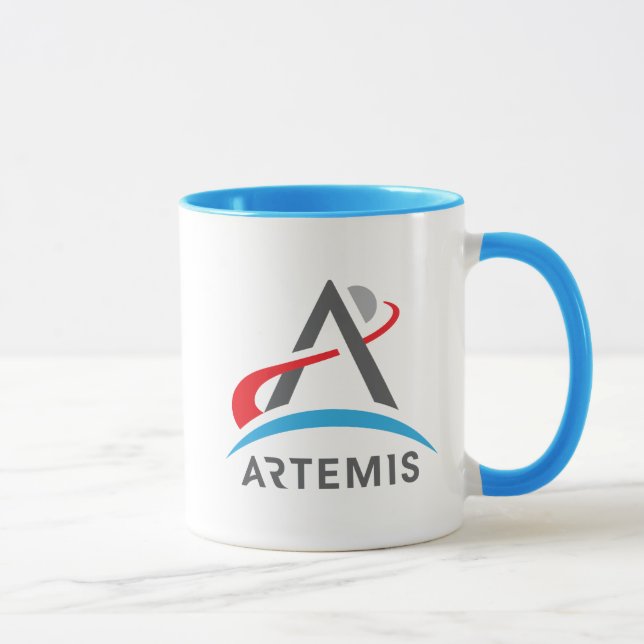 Taza Logo de la NASA Artemis Uranus Blue/White (Derecha)