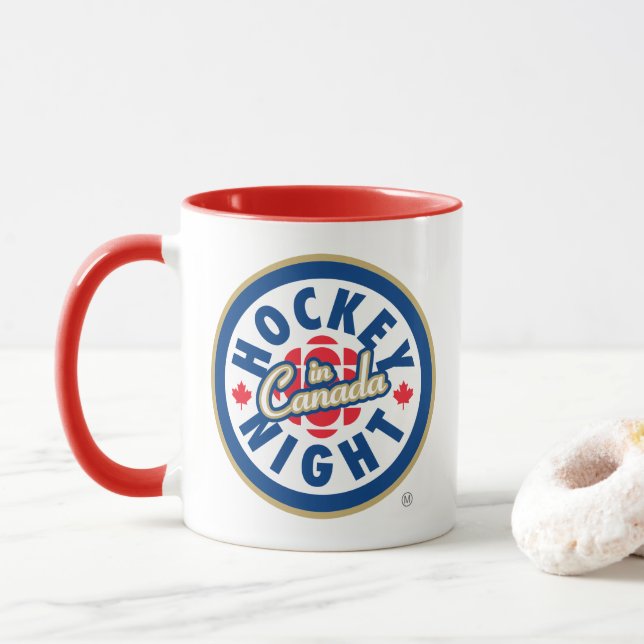 Taza Logo de la Noche de Hockey en Canadá (Con donut)