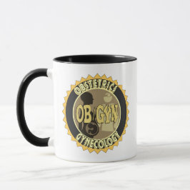 TAZA LOGO DE MÉDICA FEMENINO DE BADGE OB/GYN