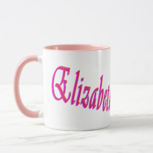 Taza Logo de nombre de Chicas Elizabeth,