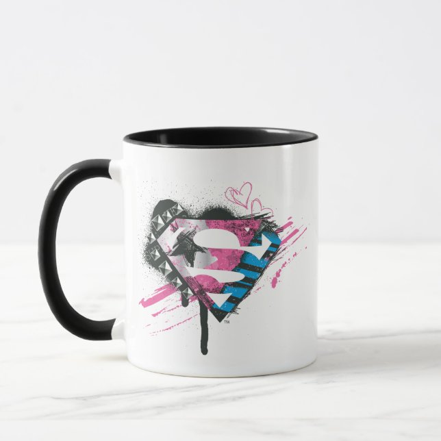 Taza Logo de Supergirl Hearts (Izquierda)