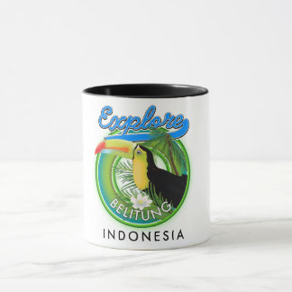 Taza Logo de viaje de Belitung Indonesia