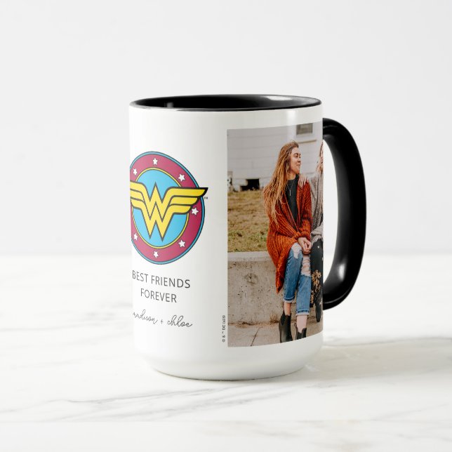 Taza Logo de Wonder Woman | Mejor foto de amigos (Anverso derecho)