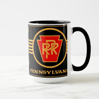 Taza Logo del Ferrocarril de Pensilvania, Black & Gold