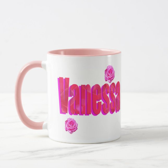 Taza Logo del nombre de Vanessa, (Izquierda)