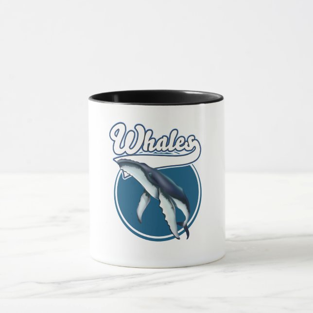 Taza Logo del personalizado de ballenas (Centro)