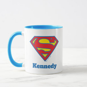 Taza Logo superchica clásica con contorno azul