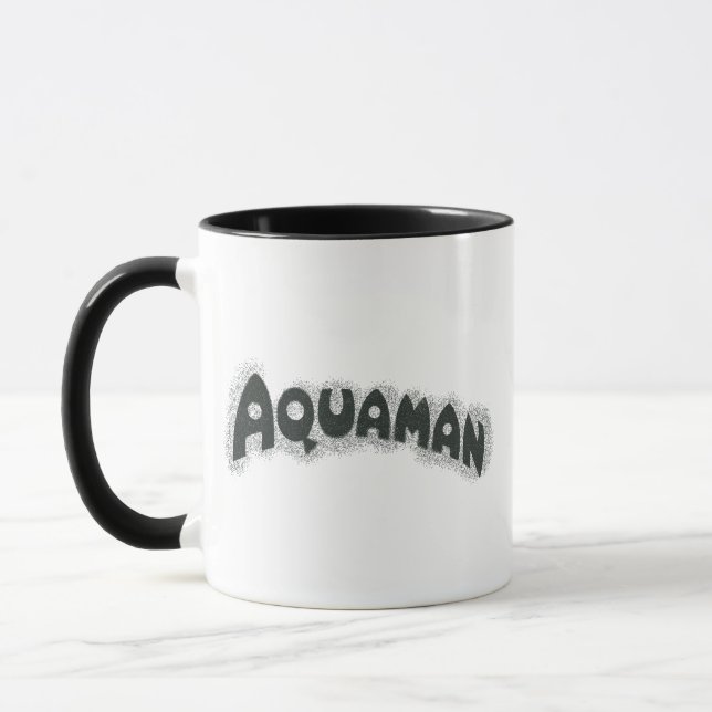 Taza Logotipo Aquaman Grunge Black (Izquierda)