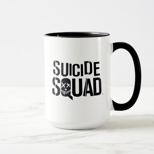 Taza Logotipo blanco del pelotón el | del suicidio (Derecha)