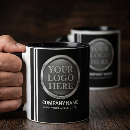 Taza Logotipo blanco personalizado de la empresa en un 
