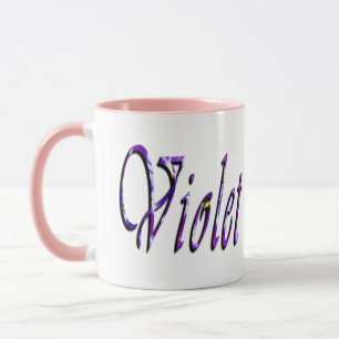 Taza Logotipo conocido violeta,