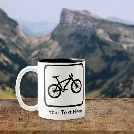Taza Logotipo de ciclismo de montaña de personalizable