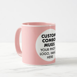Taza Logotipo de foto de marco redondo Combinación pers