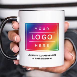 Taza Logotipo de gradiente de nombre comercial personal