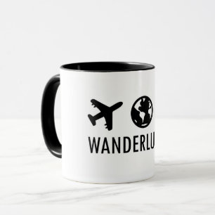 Taza Logotipo de icono de Wanderluster