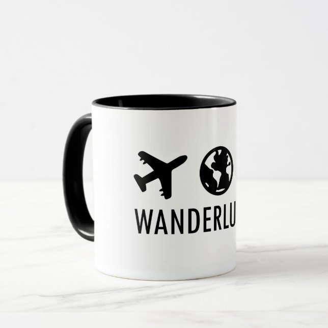 Taza Logotipo de icono de Wanderluster (Anverso izquierdo)