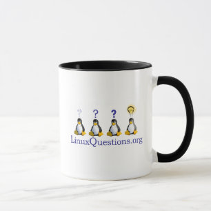 Taza Logotipo de las preguntas de Linux