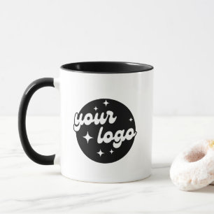 Taza Logotipo de marketing de marca promocional en blan
