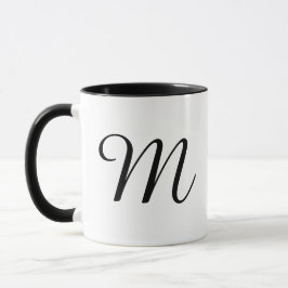 Taza Logotipo de monograma minimalista simple añade tu 