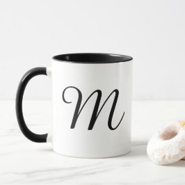 Taza Logotipo de monograma minimalista simple añade tu 