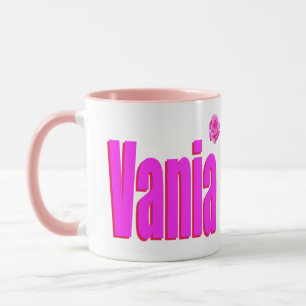 Taza Logotipo de nombre femenino de Vania