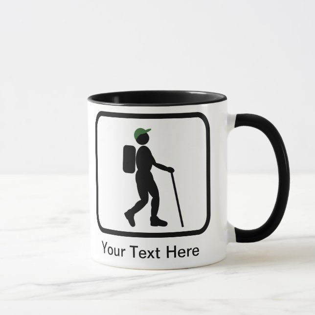 Taza Logotipo de personalizable Hiker (Derecha)