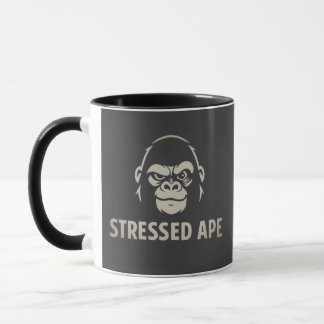 Taza Logotipo de Stressed Ape Studios B&W