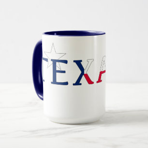 Taza logotipo de Texas con Bluebonnets