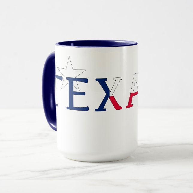 Taza logotipo de Texas con Bluebonnets (Anverso izquierdo)