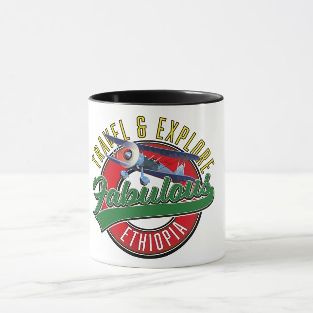 Taza logotipo de Viajar Explorar Etiopía Fabulosa (Centro)