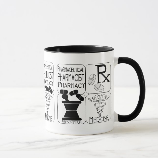 Taza LOGOTIPO del farmacéutico de la farmacia (Derecha)