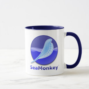 Taza Logotipo del texto de SeaMonkey