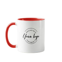 Logotipo empresarial personalizado rojo negro blan