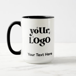 Taza Logotipo minimalista y negocio del texto