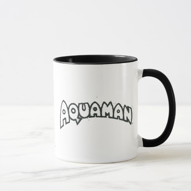 Taza Logotipo negro Aquaman Grunge 2 (Derecha)