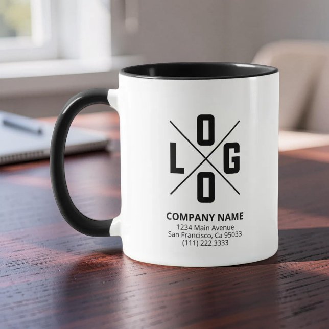 Taza Logotipo personalizado moderno para pequeñas empre (Subido por el creador)