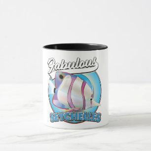 Taza Logotipo retro de Seychelles fabuloso