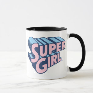 Taza Logotipo rosado y azul de Supergirl