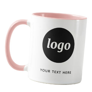 Taza Logotipo simple y marca comercial de texto Rubor r