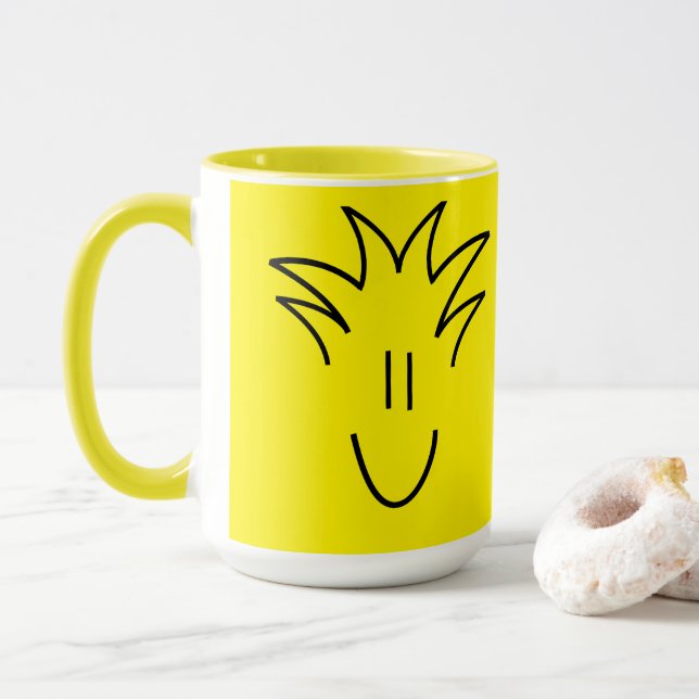 Taza Logotipo sonriente 15oz. Combo (Con donut)