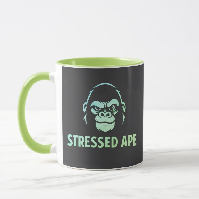 Taza Logotipo verde de Stressed Ape Studios (Izquierda)