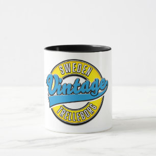 Taza logotipo vintage de Trelleborg Suecia