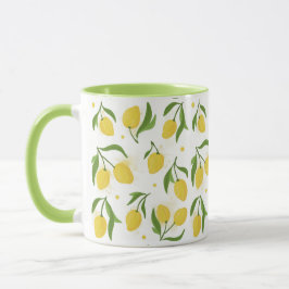 Taza Lograda Mug Verde Amarillo Limón